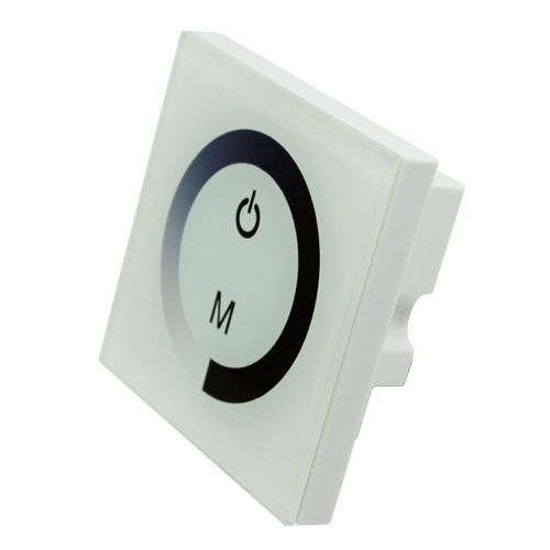 Dc12 24v Max 24A 8A3CH Wall Install Series Glass Panel Dimmer Controller for Single Color LED Lighting